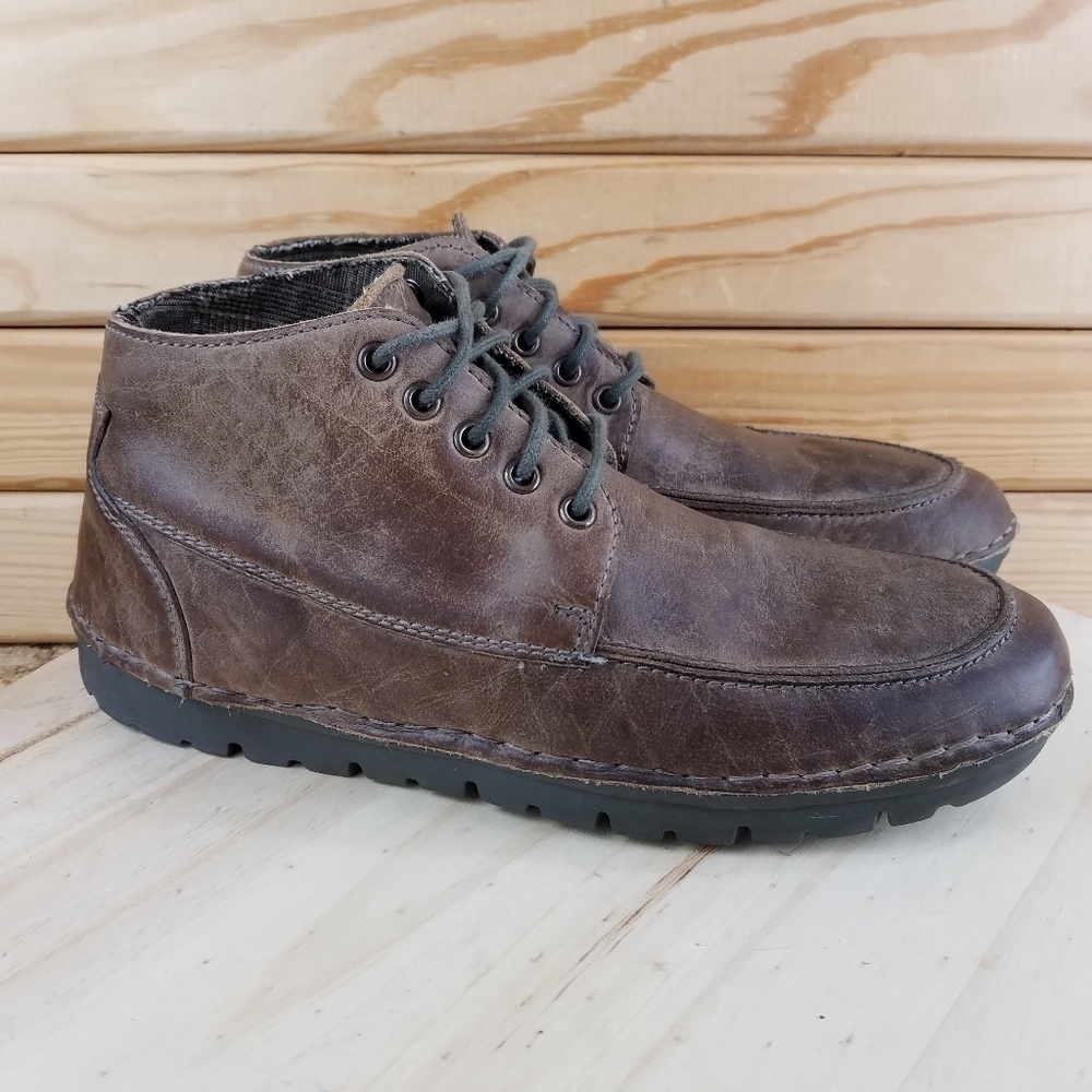 Roan Bed Stu Tobias Distressed Chukka Ankle Boots Mens 9 Brown Leather Rugged